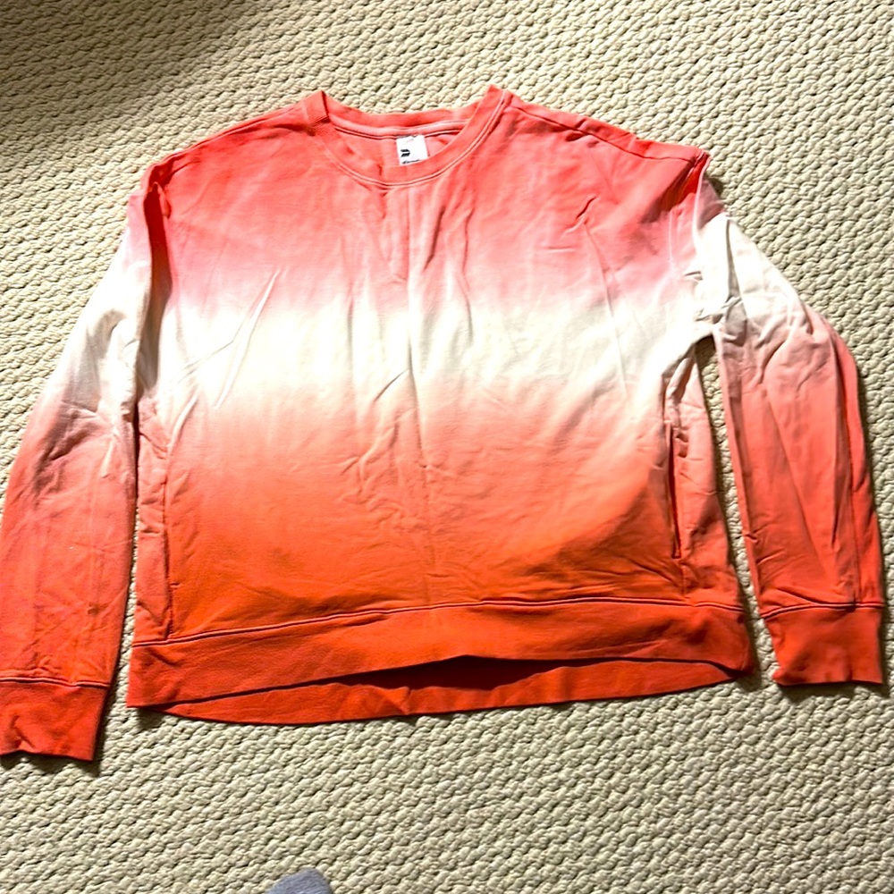 Coral orange tie dye sweatshirt/pants